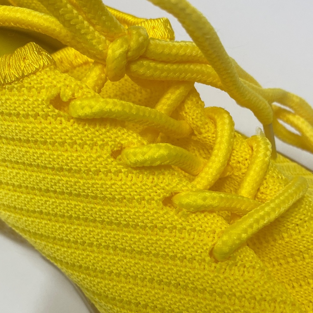 Wanted Sunshine Yellow Dopamine Knit Sneakers Clear Soles size 8 - Picture 6 of 10
